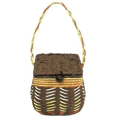 Contenant de Rangement en Osier avec Couvercle - Pots de Conservation pour Cuisine - Pots à Bonbons, Cookies, Riz et Épices - Contenant pour Sucre ou Snacks - Forme Carrée Contenant de Rangement en Osier avec Couvercle - Pots de Conservation pour Cuisine - Pots à Bonbons, Cookies, Riz et Épices - Contenant pour Sucre ou Snacks - Forme Carrée