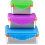 Stainless Steel Food Containers with Snapping Seal Leak-proof Lids Set of 3-6oz 12oz 22oz