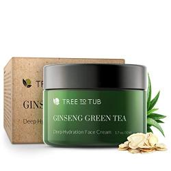 Face Cream for Women by Tree To Tub - Anti Aging Face Cream for Dry and Acne Prone Skin - Best Moisturizer for Face with Vitamin B3, B5, E, Aloe Vera, Ginseng and Green Tea 1.7 oz