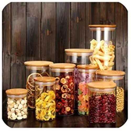 Bouteilles de Conservation Alimentaire, Pots en Verre Scellés avec Couvercle, Grande Capacité, Tampion pour Céréales, Bonbons, Thé, Boîtes, 8.5X10cm – 2 Pièces Bouteilles de Conservation Alimentaire, Pots en Verre Scellés avec Couvercle, Grande Capacité, Tampion pour Céréales, Bonbons, Thé, Boîtes, 8.5X10cm – 2 Pièces