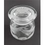 IncisoArt  Hand Etched Vibe Storage Jar Sandblasted (Sand Carved) Glass Handmade USA Custom (Dolphins Waves Sea Shell, 12.25 Ounce (362ml))