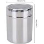 JUSTDOLIFE Powder Shaker Salt Mill Stainless Steel Mesh Can Spice Shaker Seasoning Shaker Bottle with 4Pcs Coffee Stencils