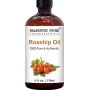 Majestic Pure Rosehip Oil for Face, Nails, Hair and Skin, Pure & Natural, Cold Pressed Premium Rose Hip Seed Oil, 4 oz