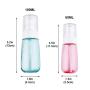 JOSALINAS 4PCS Airless Pump Bottle 2oz/60ml Plastic Empty Clear Refillable Travel Container Dispenser for Lotion Creams foundation