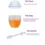 Plastic Honey Pot Jars For Storage Breakfast Jam Seasoning Set Castor Box With Stirring Stick Spices Oil Bottle