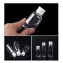 Lurrose 12Pcs 50ml Empty plastic sample bottle container jar pot with flip lid for emollient water shower gel emulsion