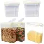 Kitchen Food Storage Jar Airtight Food Storage Plastic Kitchen Food Case Cereal Grain Bean Rice Storage Container Boxes (Size : L)