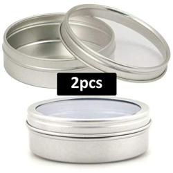 20z Jars with Lid Cans W/slip on Pretty Clear Window Top Shows Off Your Contents 2 Pcs