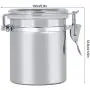 Stainless Steel Coffee and Food Storage Canister Coffee Canister Food Storage Jar Tea Sugar Milk Powder Container(1312.5cm) Stainless Steel Coffee and Food Storage Canister Coffee Canister Food Storage Jar Tea Sugar Milk Powder Container(1312.5cm)