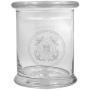 12 oz Clear Glass storage Herb Stash Jar and Lid with US Coast Guard Logo