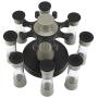 Fdit 8pcs/ Set Spice Bottle Jar Cruet Salt Pepper Storage Organizer Kitchen Tool