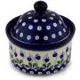 Bouteille en poterie de Pologne 13 cm avec couvercle, Ceramika Artystyczna (Théàtre de Fées Paon) + Certificat d'Authenticité Bouteille en poterie de Pologne 13 cm avec couvercle, Ceramika Artystyczna (Théàtre de Fées Paon) + Certificat d'Authenticité