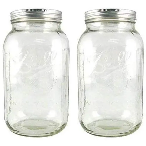 Bouteilles en verre demi-gallon, large orifice, lot de 2 Bouteilles en verre demi-gallon, large orifice, lot de 2