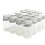 12 Bouteilles en Verre Transparents Portables pour Voyage, avec Caps en Aluminium Argenté pour Essences, Poudres, Crèmes, Pommades, Contenants de Rangement pour Cosmétiques et Maquillage (15ml/0.5oz)