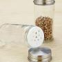 DUDDP Storage Spice lar set 12-piece rotary seasoning jar seasoning box spice Jar stainless steel salt shaker glass seasoning jar seasoning bottle kitchen supplies