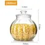 HIZLJJ 2Pcs Borosilicate Glass Jars Canisters Containers Storage With Lids for Food Tea Cereal, Tupper Ware, Cookie Jar, Pyrex Glass, Bowls with Lids,apothecary Jars, Candy Jar, Storage