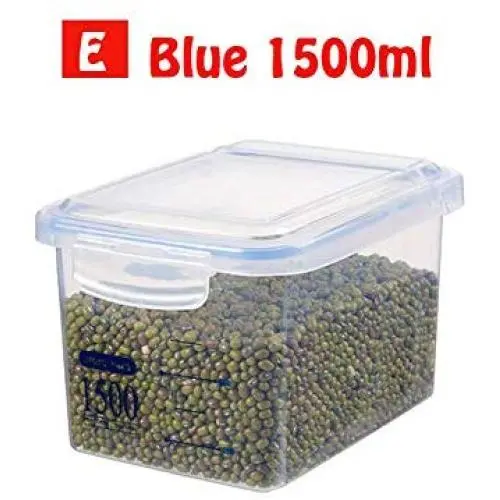 Contenant de stockage alimentaire Heptern avec couvercles - Forme carrée 850ML 1500ML 2300ML pour grains, fruits secs, lait en poudre, stockage hermétique. Contenant de stockage alimentaire Heptern avec couvercles - Forme carrée 850ML 1500ML 2300ML pour grains, fruits secs, lait en poudre, stockage hermétique.