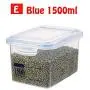 Contenant de stockage alimentaire Heptern avec couvercles - Forme carrée 850ML 1500ML 2300ML pour grains, fruits secs, lait en poudre, stockage hermétique. Contenant de stockage alimentaire Heptern avec couvercles - Forme carrée 850ML 1500ML 2300ML pour grains, fruits secs, lait en poudre, stockage hermétique.