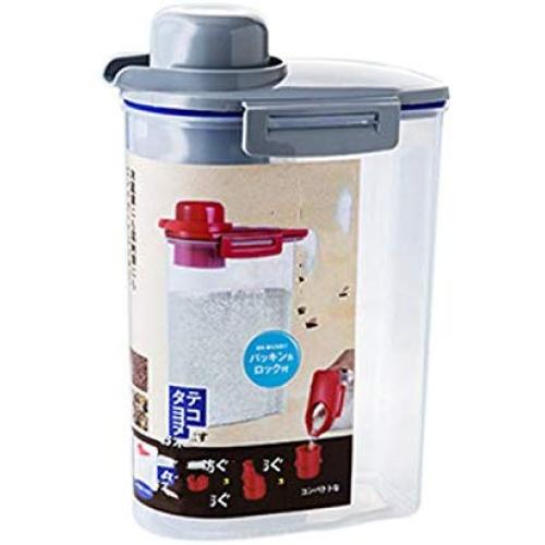 Behälter Glasbehälter Plastikbehälter durchsichtige Box für Lebensmittel Kekse Nüsse Süßigkeiten Tank Küchenbehälter, Myding, Grau