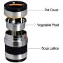 Vacuum Insulated Lunch Box Stainless Steel Food Jar 2 Tiers Food Container Food Carriers Thermal Lunch Container Food Storage Box 1.4L Holding Time 6hr 7x5’’(Random Black or Orange Color)