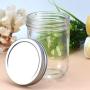 LovelyKitchent Deco Wood - Boxes Jars Bottles Jars Boxes Glass Honey Mason Glass Women Storage Free Bottle - 6Pc Glass Mason Jar With Lid Wedding Shower Baby Food Canned Spices Half Needle 11.8x 8.6Cm