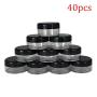 40Pcs 10 Gram Plastic Cosmetic Containers with Lids for Lotion, Creams, Toners, Lip Balms, Makeup Samples Jars BPA free (10g-40pcs, black)