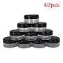40 Pièces de Récipients Plastiques de 10g avec Couvercles pour Crèmes, Lotions, Toniques, Baumes à Lèvres, Échantillons de Maquillage (10g - 40 pièces, noir)