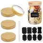 Bamboo Mason Jar Lids Wide Mouth ,4 Pack Screw Top Mason Jar Lid Set Airtight Bamboo Storage Lids Bamboo Mason Jar Lids Wide Mouth ,4 Pack Screw Top Mason Jar Lid Set Airtight Bamboo Storage Lids