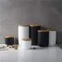 New Ceramic Wood Lid Storage Jar Kitchen Food Food Coffee Tea Storage Seasoning Sealed Storage Bottle A Variety Of Size Options,3