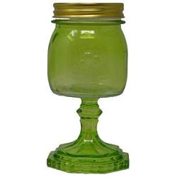 GC Home & Garden 6.5" Translucent Green Small Jar with Removable Lid - 9.5 oz