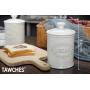 Canisters Sets for the Kitchen, Safer and Healthier Ceramic Kitchen Canisters set of 3 for Saving Coffee Tea Sugar Jars with Airtight Lids White Canister Food Storage jars TAWCHES TC001(A White 3pcs)
