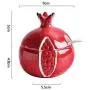 Ceramic Unseal Fruit Shape Storage Jar Minimalist Cute Coffee Sugar Tea Storage Bottle Organizer Decor Home,Pomegranate