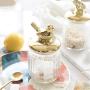 Gold-Plated Glass Sealed Storage Tank Makeup Cotton Swab Storage Kitchen Food Sealed Storage Jar,Squirrel S