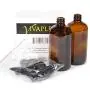 Vivaplex, 2 Stück, Groß, 16 oz, Leere, Braune Glas-Sprühflaschen mit schwarzen Sprühköpfen und Deckeln