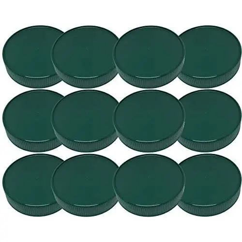 Jarming Collections Mason Jar Deckel-Kunststoff (BPA-frei) Set von 12 für Standard Öffnung Mason Jar, wiederverwendbar, dicht, hergestellt in den USA (grün)