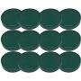 Jarming Collections Mason Jar Storage Lids-Plastic (BPA Free) Regular Mouth Mason Jar Lids Set of 12 Reusable Leak Proof Caps are Made in the USA (green)