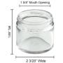 Pinnacle Mercantile 2 oz Glass Jars Containers Spice Straight Sided with White Metal Lids 24 ct case