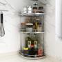JIAXRACK 3-Tier Organizer Rack,Kitchen Rack Organizer Rack/Kitchen Bathroom Bedroom Countertop Storage Organizer Spice Jars Bottle Holder Rack- Black
