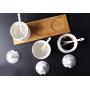 Ceramics Marbling Sugar Salt Pepper Storage Jar Seasoning Pot with Lid and Spoon