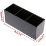 Milue Black Acrylic Makeup Brush Holder Cosmetic Organizer Case Jewelry Storage Box
