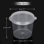 Nannday Disposable Slime Containers， 50 Pc 25ML Storage Attached Lid Sauce Condiment Cup