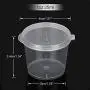 Nannday Disposable Slime Containers， 50 Pc 25ML Storage Attached Lid Sauce Condiment Cup