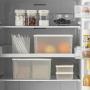 HOMELUNY Set of 4 Cereal Airtight Crisper Storage Containers Food Storage Box Clear Jars for Candy, Cookie, Rice, Sugar,Flour,Snacks Keeping Food Dry & Fresh
