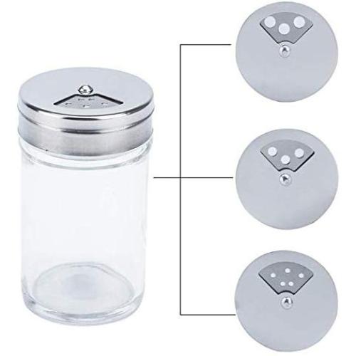 Kitchen Gadgets Spice Bottle Seasoning Box Kitchen Spice Storage Bottle Jars Transparent PP Salt Pepper Cumin Powder Box Set,Size 1