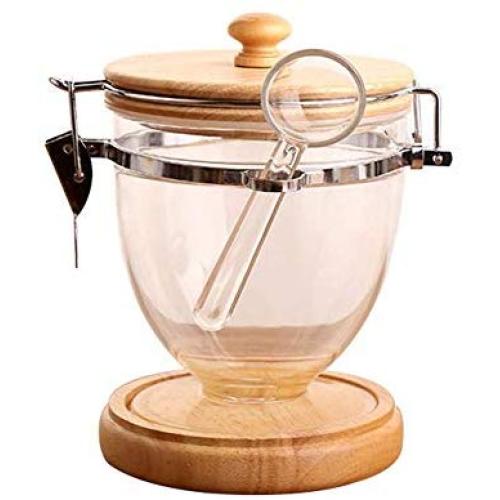 Kitchen Food Storage Jar Airtight Food Storage storage jar, Coffee Bean Sealed Can Plastic Food Transparent Jar (Size : 950ml)