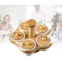 Ceramic Spice containers, 5Stück Set Wood Gewürzrack Spice pots with Spoons Cover Storage jar Spice Ceramic Spice containers, 5Stück Set Wood Gewürzrack Spice pots with Spoons Cover Storage jar Spice