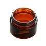 TOPWEL 30ML(1 OZ) Amber Glass with Glod Cap Empty Refillable Cosmetic Cream Jar Pot Bottle Container (3PCS)