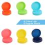uxcell 6 Pcs Assorted Color Plastic Regular Mouth Mason Jar Lids Food Storage Caps for Mason Canning Ball Jars