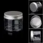 XISAOK 150ml Clear Round PET Jar with Aluminium Screw Lid Food Storage Container Sealed XISAOK 150ml Clear Round PET Jar with Aluminium Screw Lid Food Storage Container Sealed