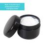 Houseables Black Jar Lotion Container, 2 Oz, 60 ML Gram Capacity, 24 pcs, Plastic, BPA Free, w/Removable Inner Liners & Dome Lids for Cosmetic Samples, Cream